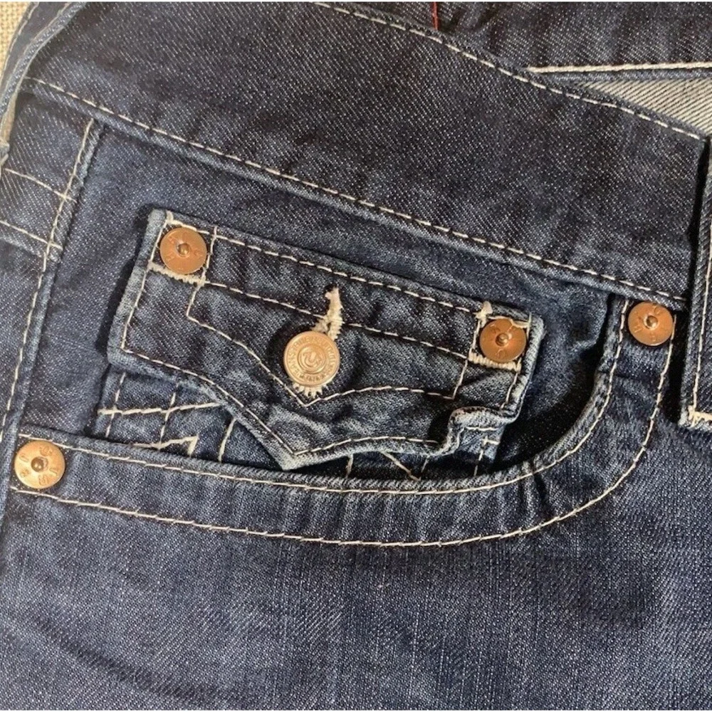 True Religion Jeans Mens Ricky Size 38 X 33 Blue 100% Cotton‎ Made In USA